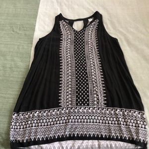 Old Navy black floral summer dress (L) PERFECT CONDITION!